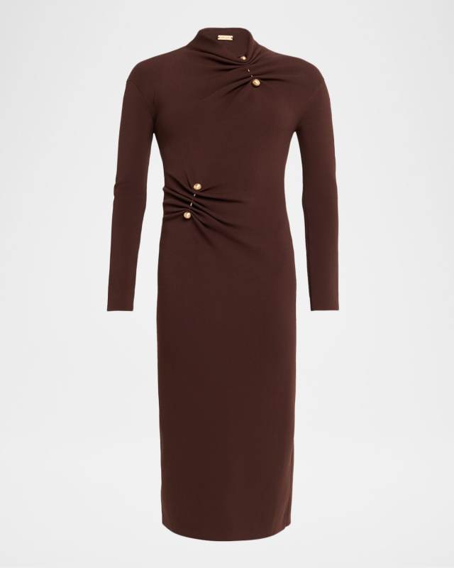 Vera Pinned Jersey Midi Dress